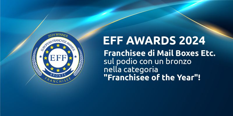 European Franchise Award 2024. Mail Boxes Etc. sul podio con la Famiglia Tagnin.