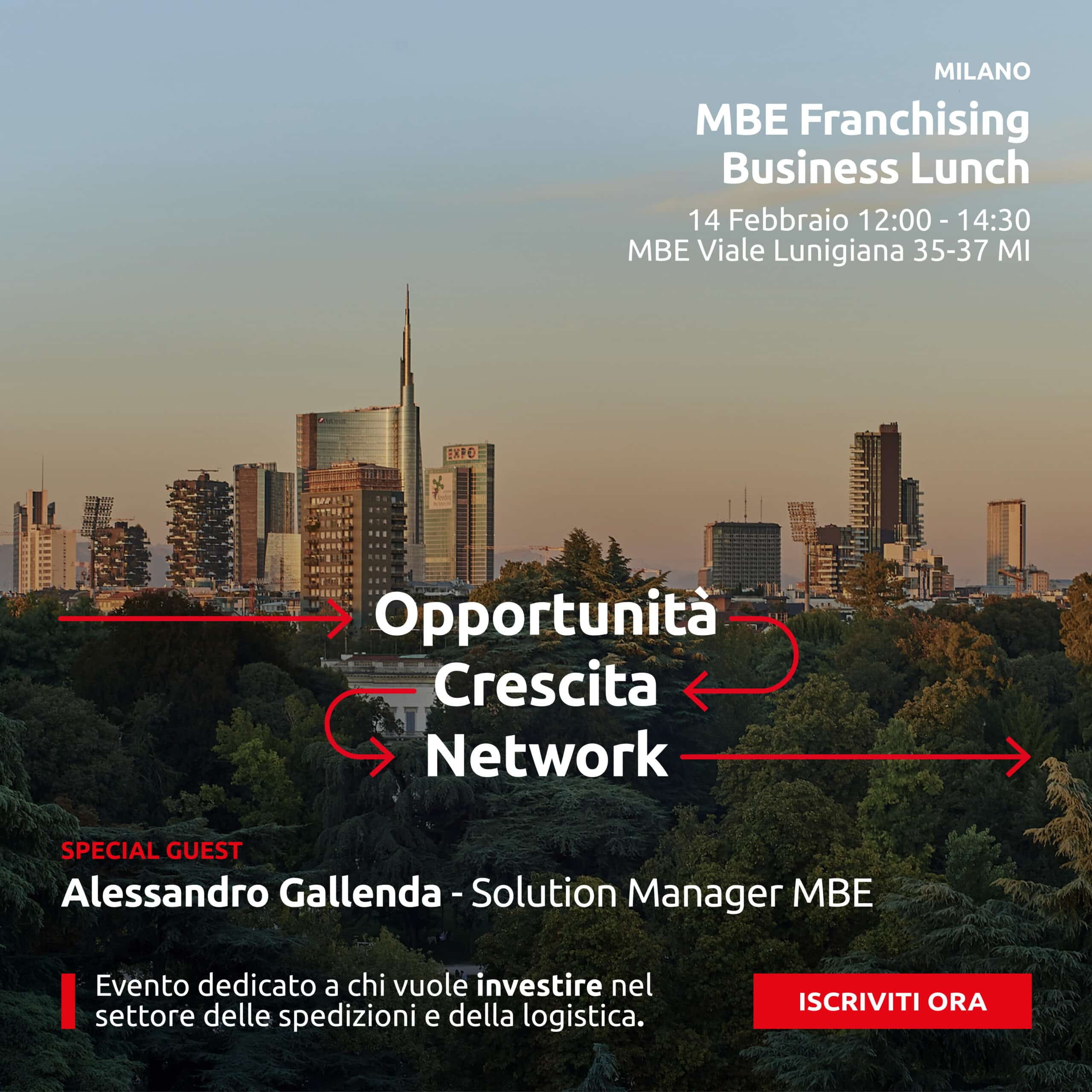 Milano, 14 febbraio. Partecipa al nostro appuntamento MBE Franchising Business Lunch.