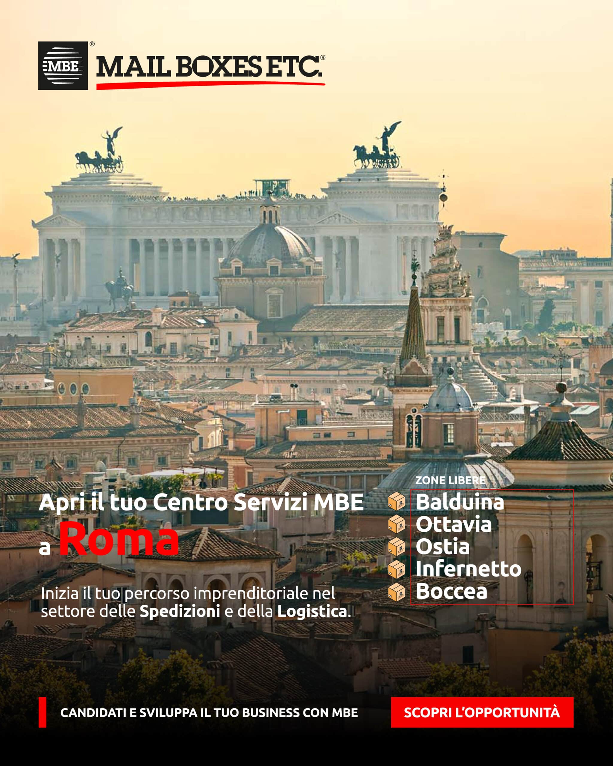 Apri un Centro Servizi MBE a Roma