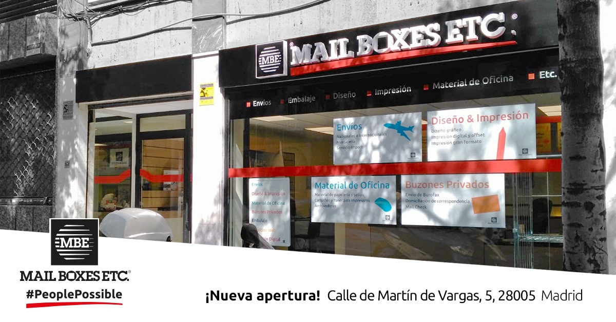 centro mbe madrid capital envios internacionales