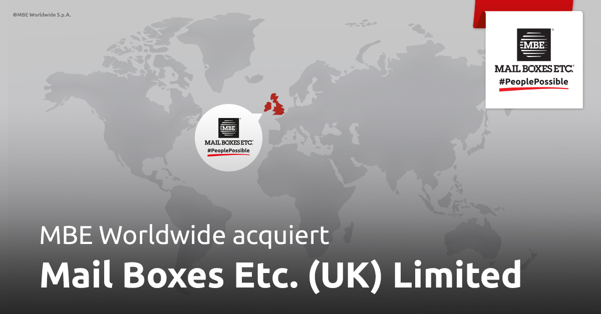 Mail Boxes Etc. Worldwide Acquiert Mail Boxes Etc. UK Limited