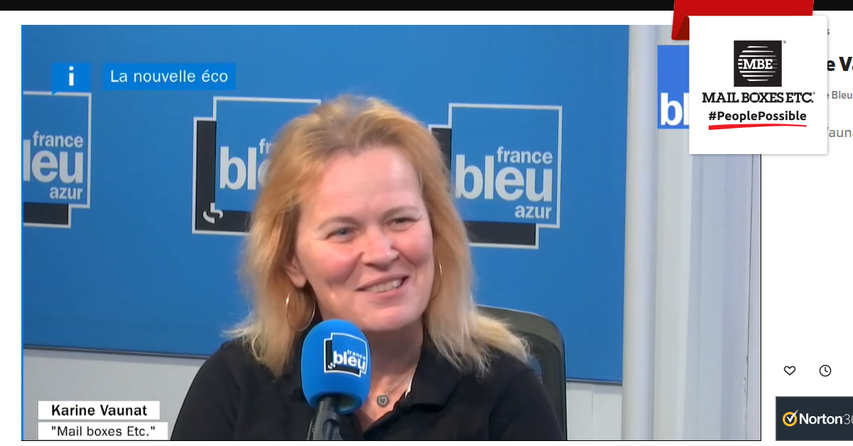 Karine Vaunat (MBE Cannes) au micro de France Bleue Azur !