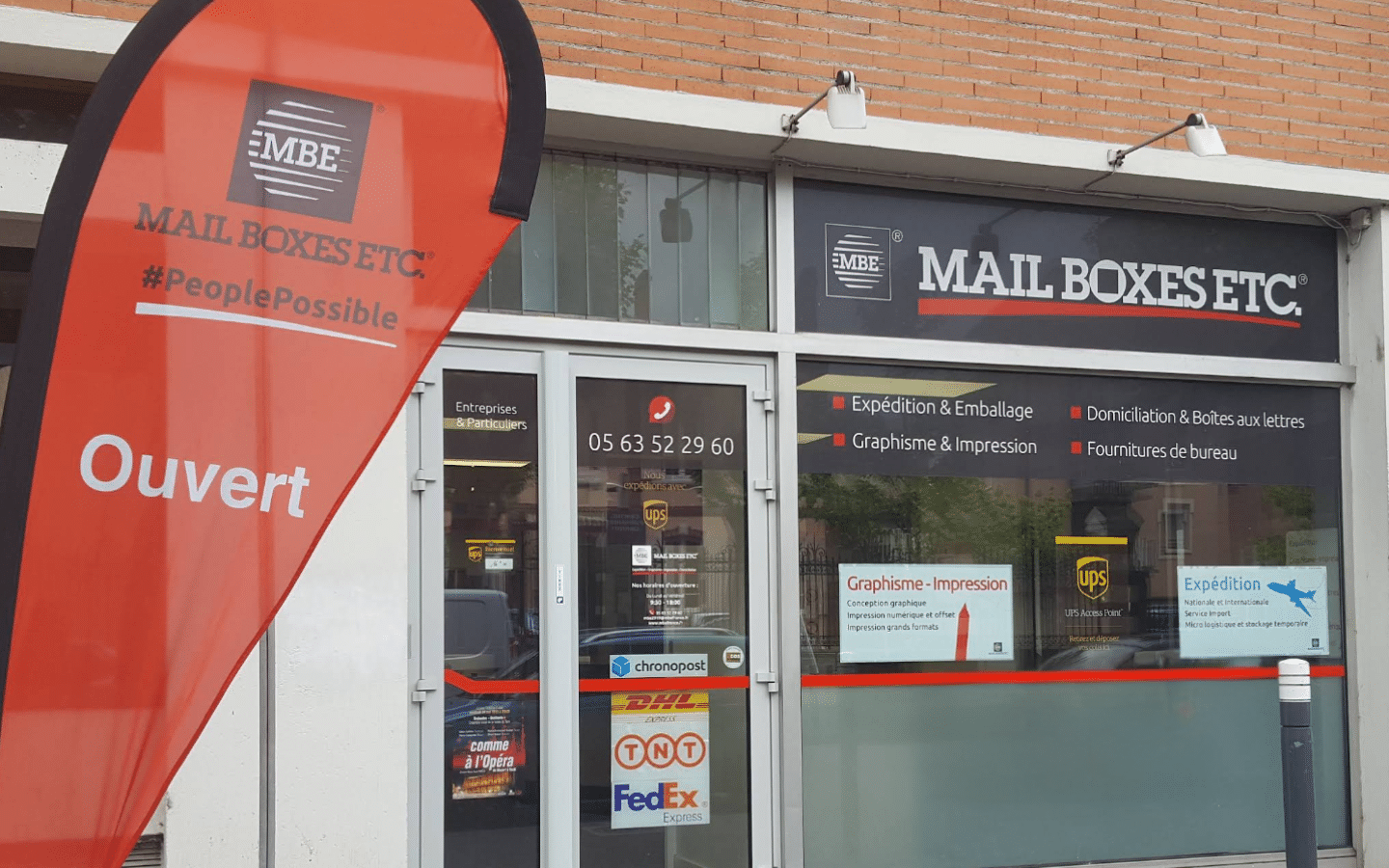 Façade du Centre Mail Boxes Etc. d'Albi