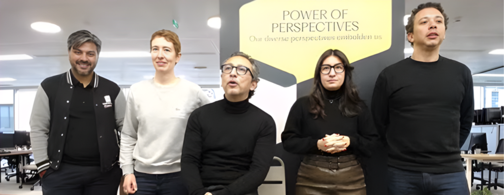 Intervenants de Mail Boxes Etc. lors de la visio de début d'année avec tout le réseau.